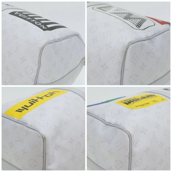 LOUIS VUITTON Monogram Keepall Bandouliere 50 Boston Bag White M44643 LV 37882S - Picture 14 of 16